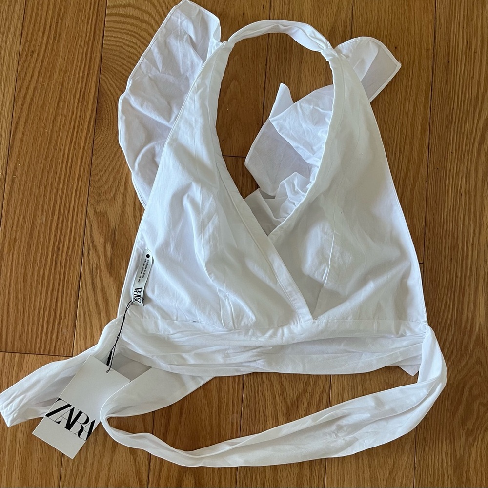 Zara white backless halter - Picture 4 of 4